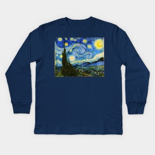 Van Gogh Starry Night Kids Long Sleeve T-Shirt